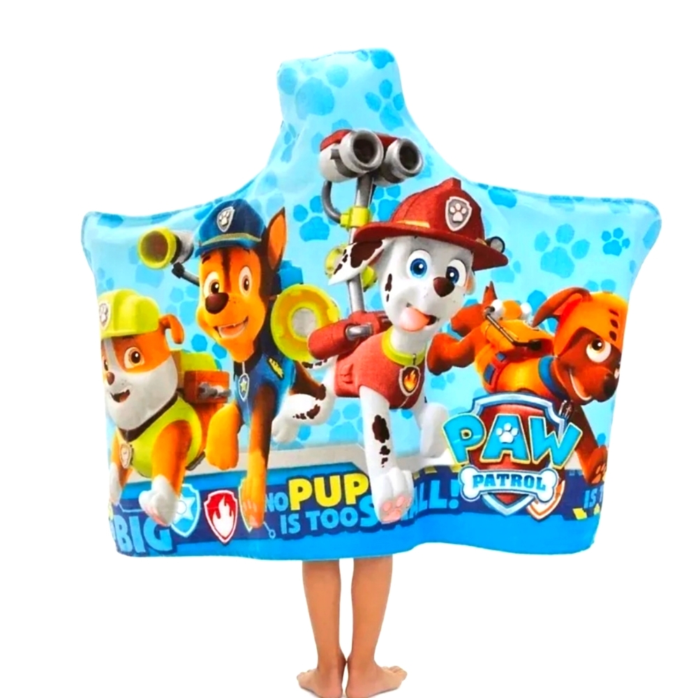 Paw Patrol Nick Jr. Kids Hooded Bath Towel 100% Cotton 24"x50" Brand New!